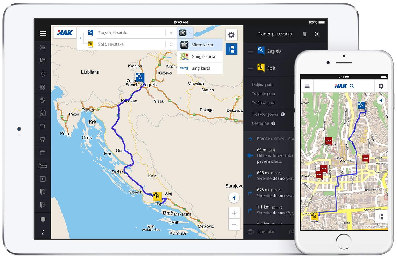 google interaktivna karta hrvatske HAKmap   HAK google interaktivna karta hrvatske